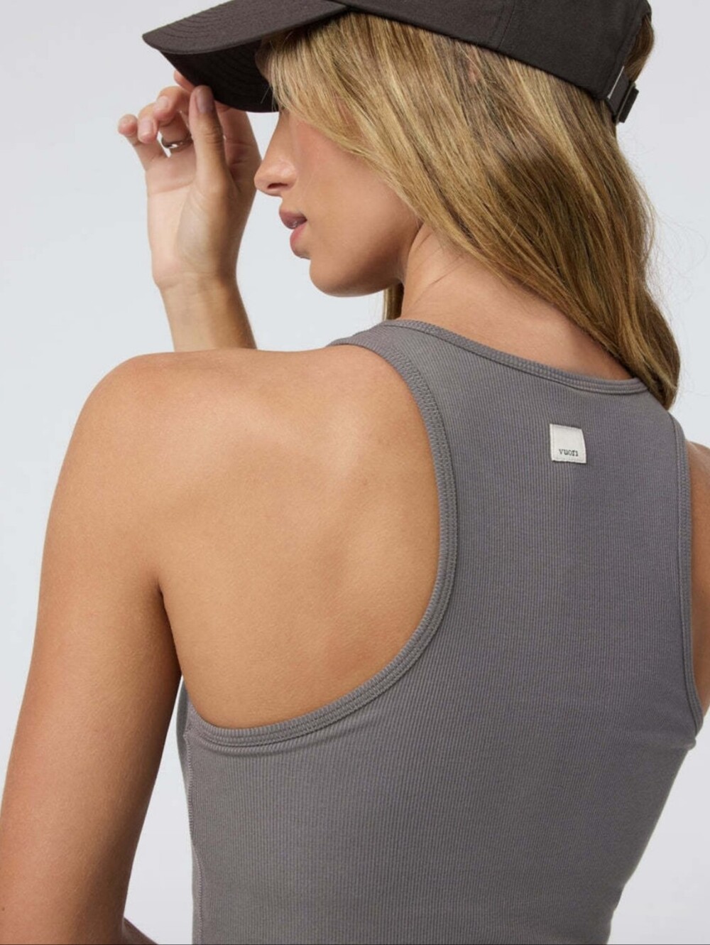 Vuori Racerback Ribbed Tank With Built In Bra Like New - Picture 2 of 7